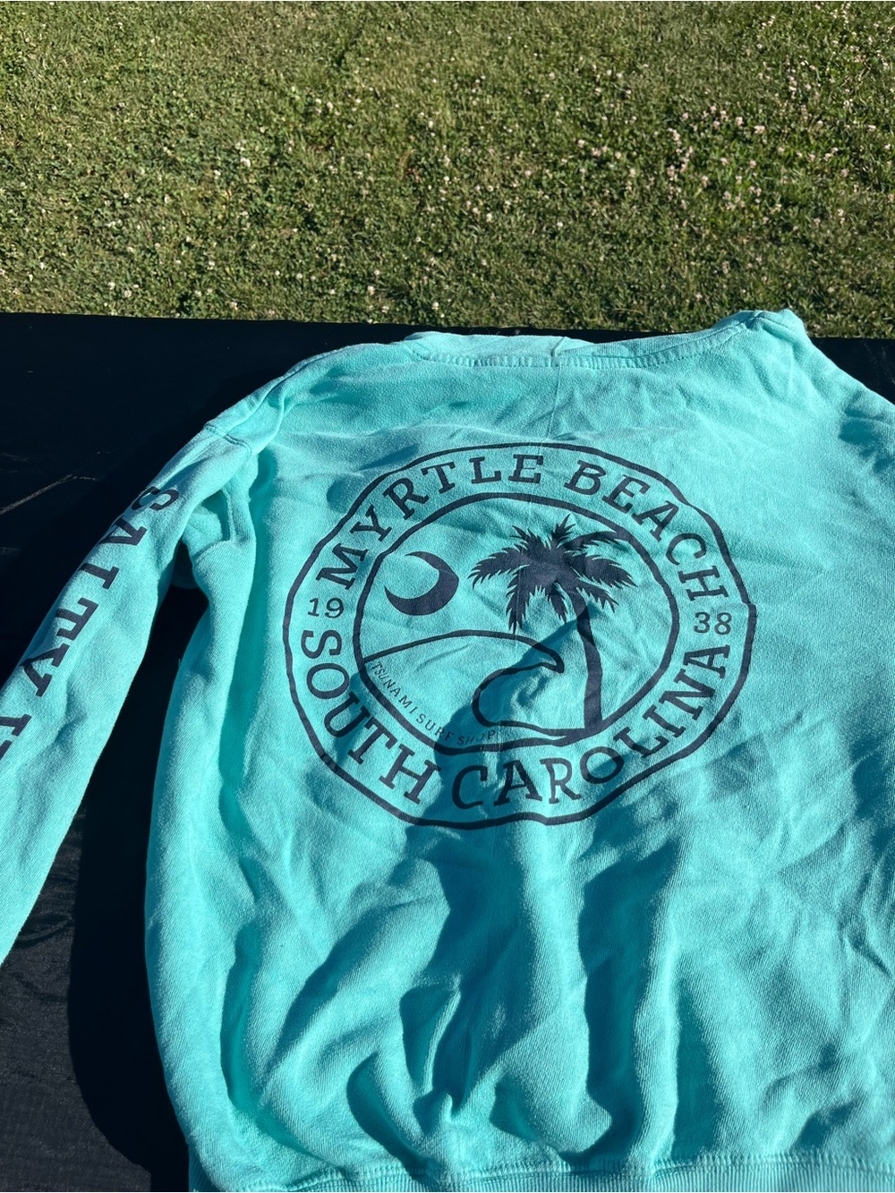 Myrtle Beach South Carolina Turquoise Graphic Sweatshirt